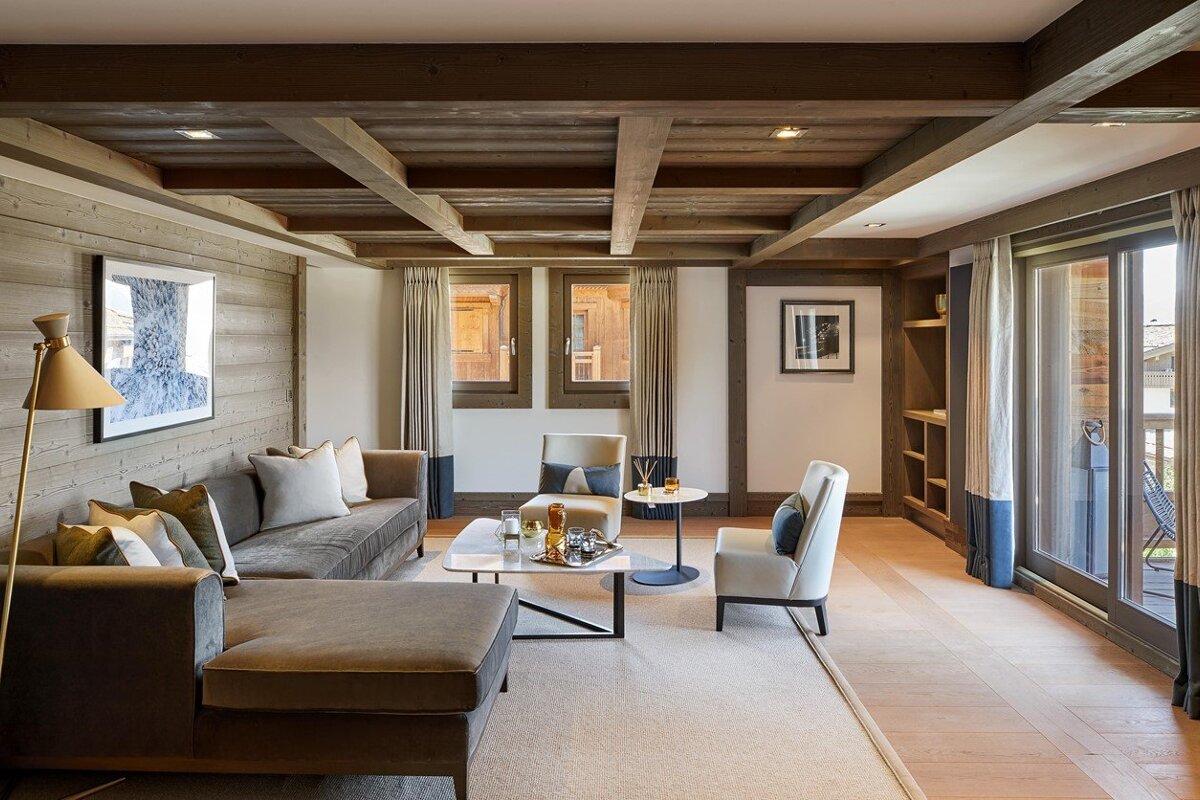 Six Senses C07 Prestige Apartment, Courchevel 1850 living-room