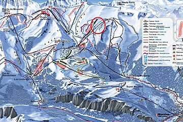 a map showing a slide yesterday