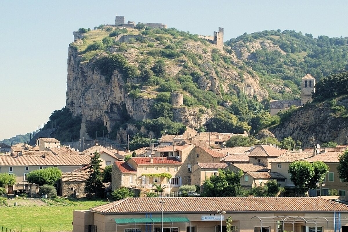 a town and fortress above