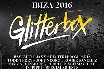 poster for glitterbox at Space Ibiza 2016