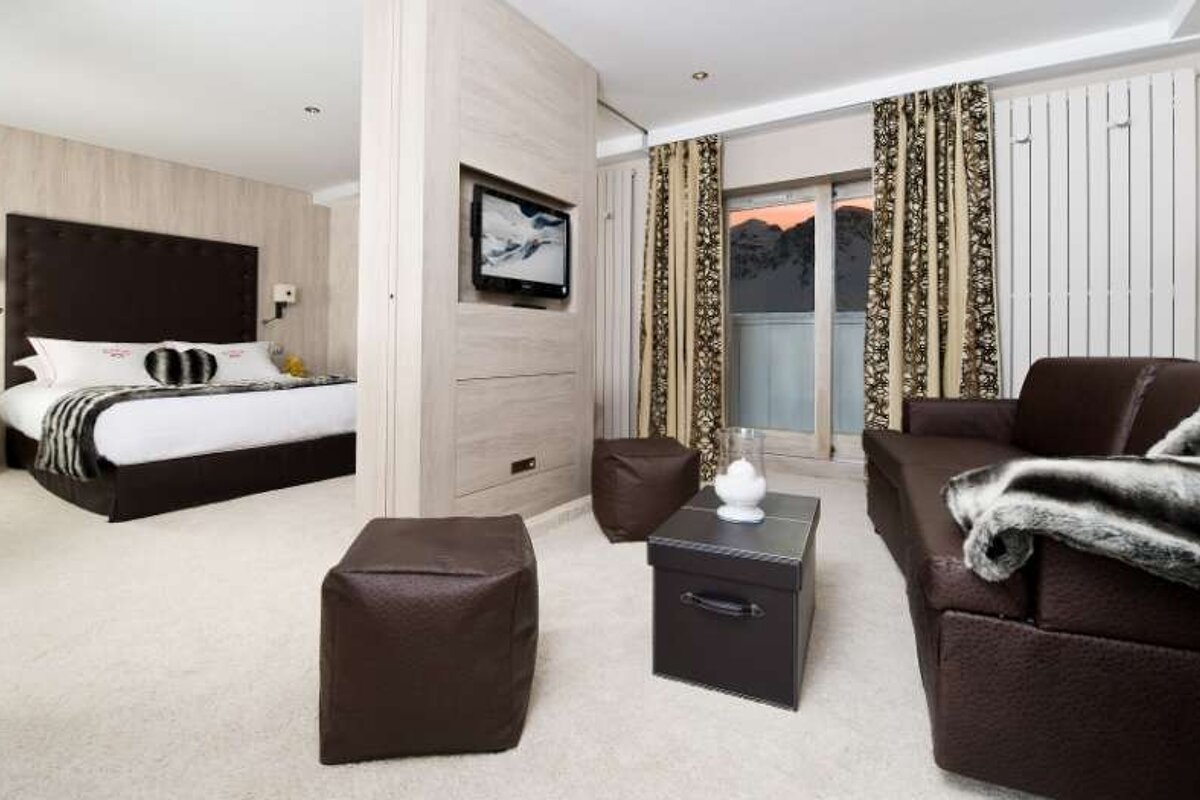 a picture of a hotel suite at Top Hotels in Tignes for any budget