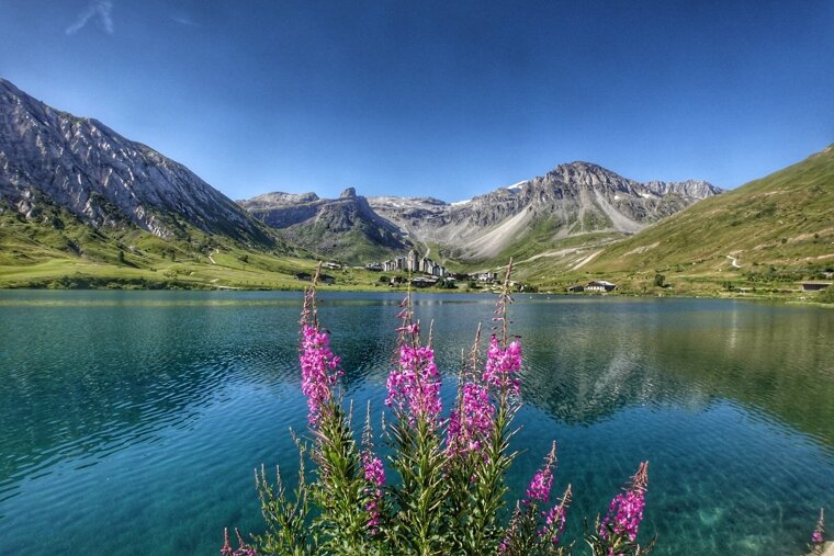 A lake in summer in the Vanoise National Park