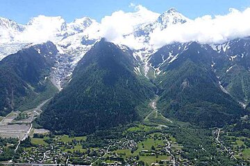 views of chamonix from merlet