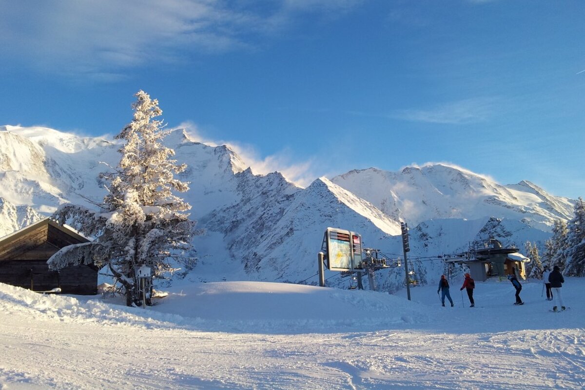 Les Houches ski area in Chamonix