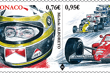 picture of Michele Alboreto Stamp