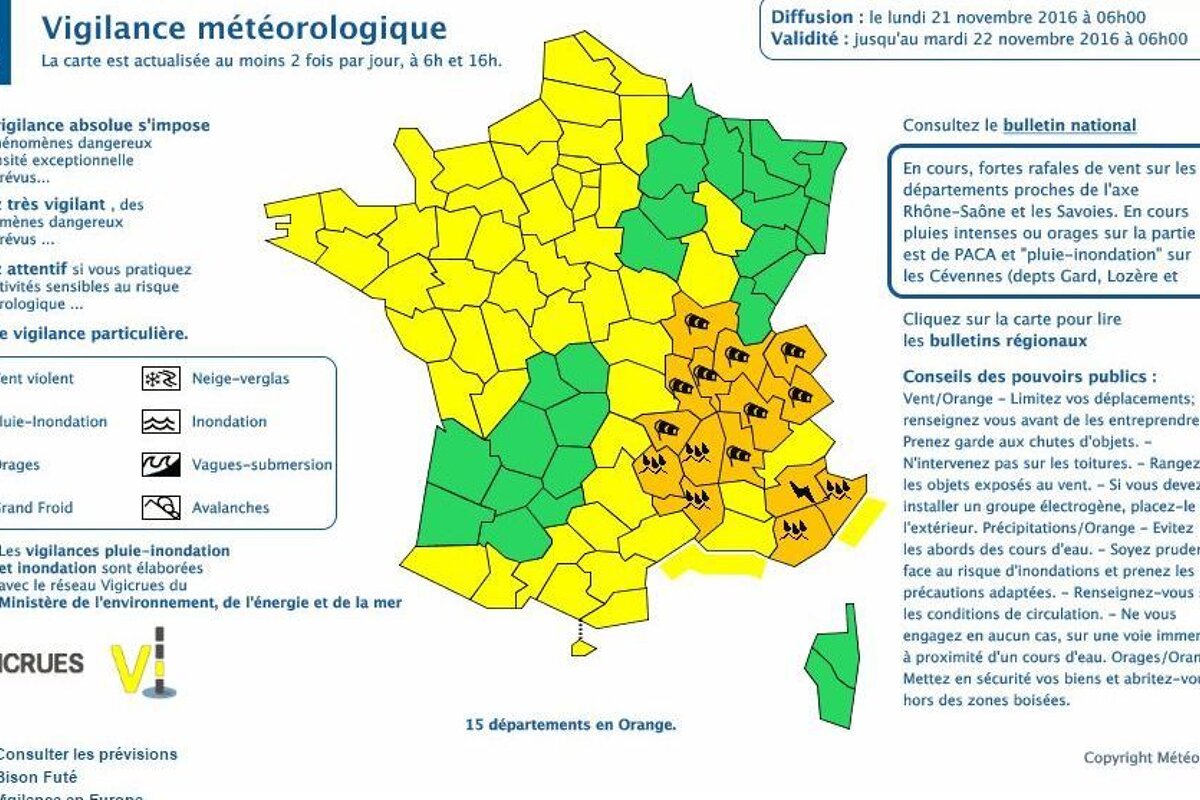 a map of weather warnings