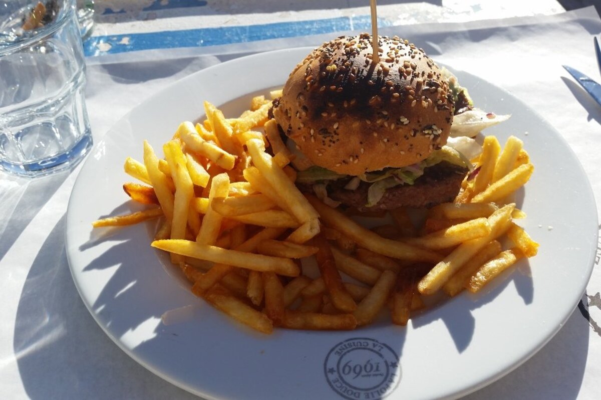 burger and fries