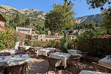 Terrace at Sa Vinya in Deia