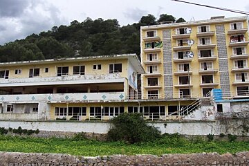 a worn out shell of a hotel in Mallorca
