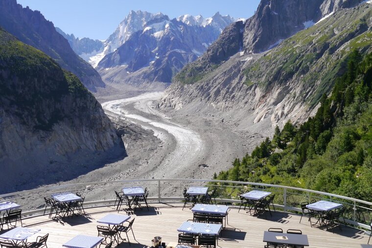 Le Panoramique Restaurant, Mer de Glace restaurant terrasse