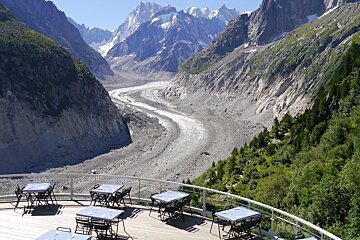 Le Panoramique Restaurant, Mer de Glace restaurant terrasse