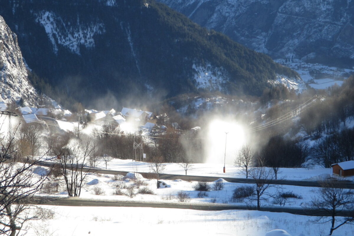 huez village in the distance