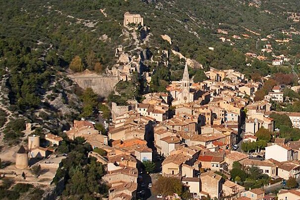 a view of the old village & ruins