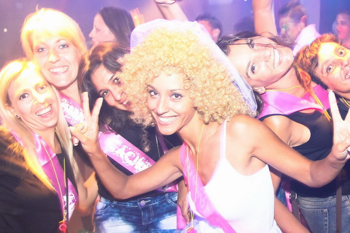 a hen do at a club in mallorca