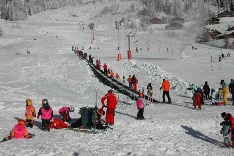 a nursery ski area in Verbier