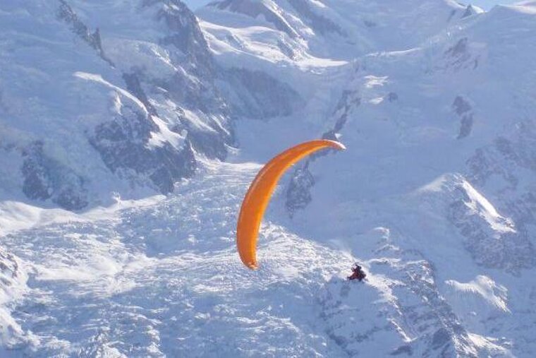 Cross Country Tandem Paraglide, Chamonix / Mont Blanc Valley
