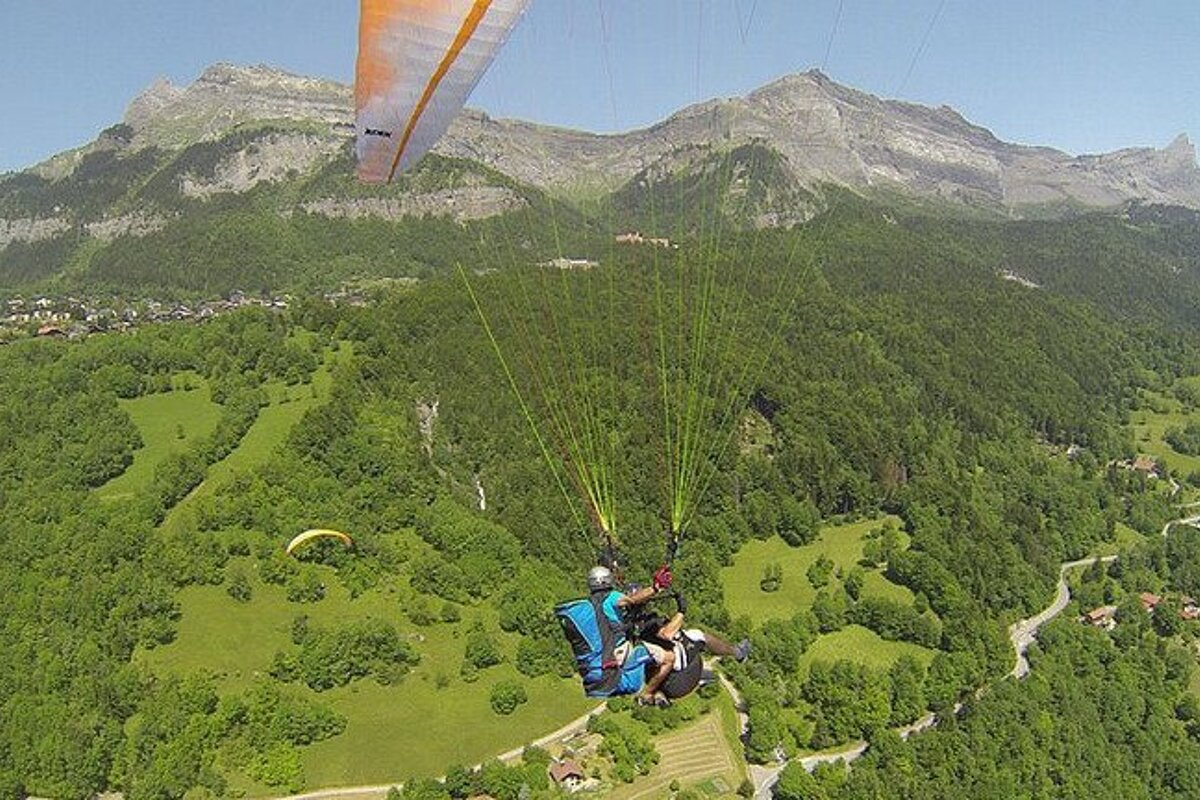Cross Country Tandem Paraglide, Chamonix / Mont Blanc Valley