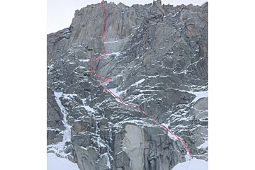 a new climbing route in chamonix