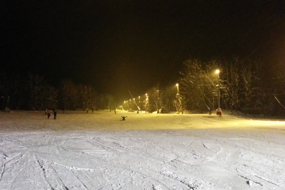 Nightskiing on the Tourchettes Piste