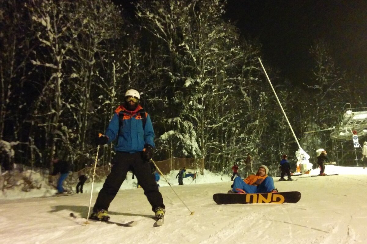Nightskiing on the Tourchettes Piste