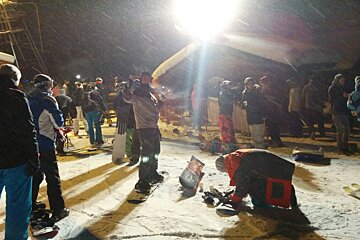 Nightskiing on the Tourchettes Piste