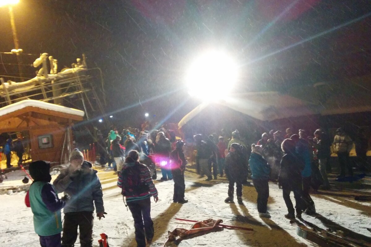 Nightskiing on the Tourchettes Piste