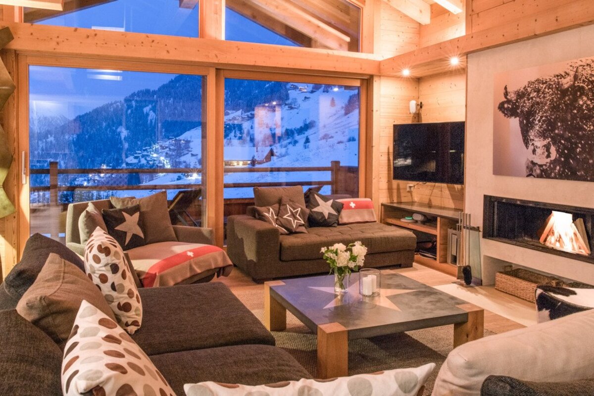 Rock Chalet, Verbier - Centre lounge