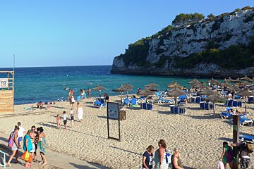 a view of a small beach in manacor