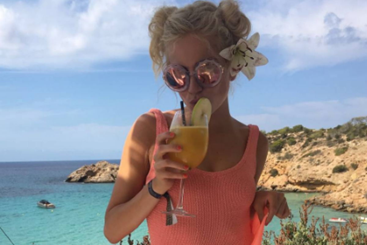 Pixie Lott's vintage beach break in Ibiza