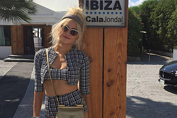 Pixie Lott's vintage beach break in Ibiza