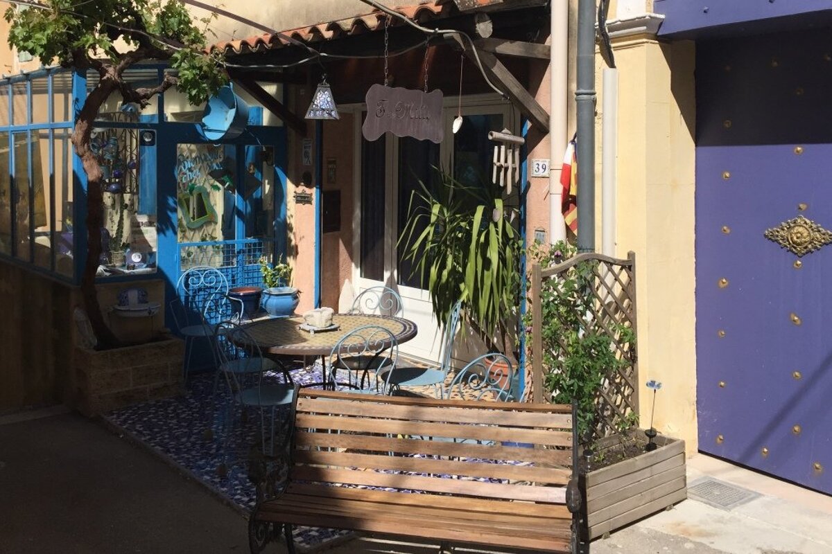 a small cafe in a village