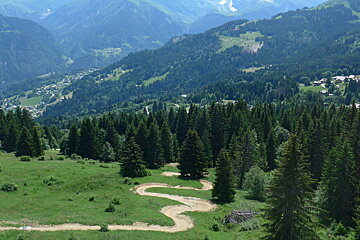 a mountain bike trail in st gervais