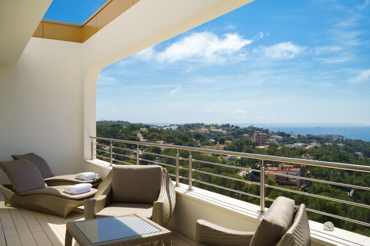 balcony views from the Portals Hills Boutique Hotel