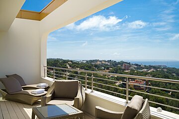 balcony views from the Portals Hills Boutique Hotel