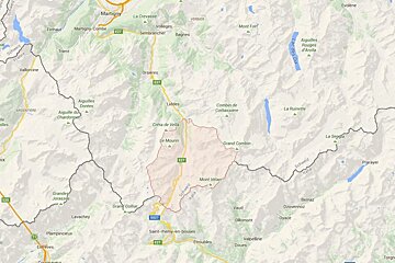a map showing the rough area of an earthquake