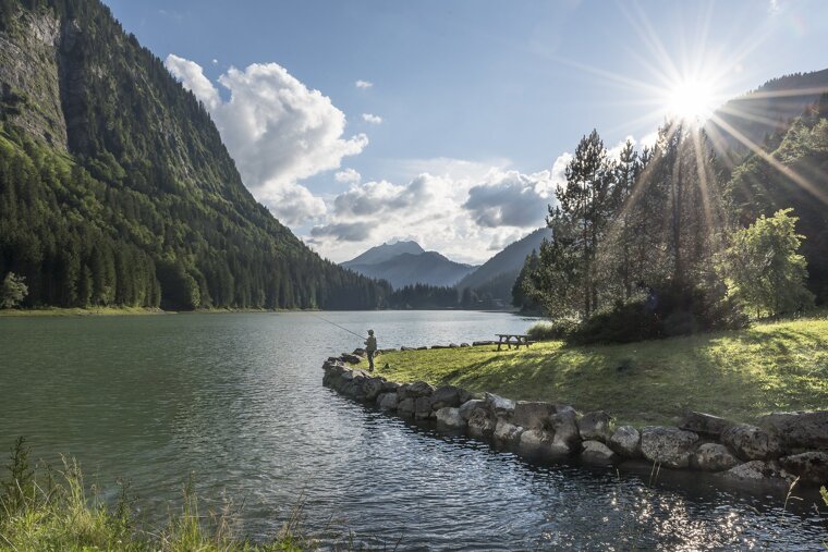 Fishing on Lac Montriond