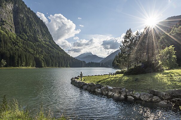 Fishing on Lac Montriond