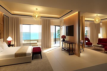 a picture of a hotel suite at  luxury revolution
