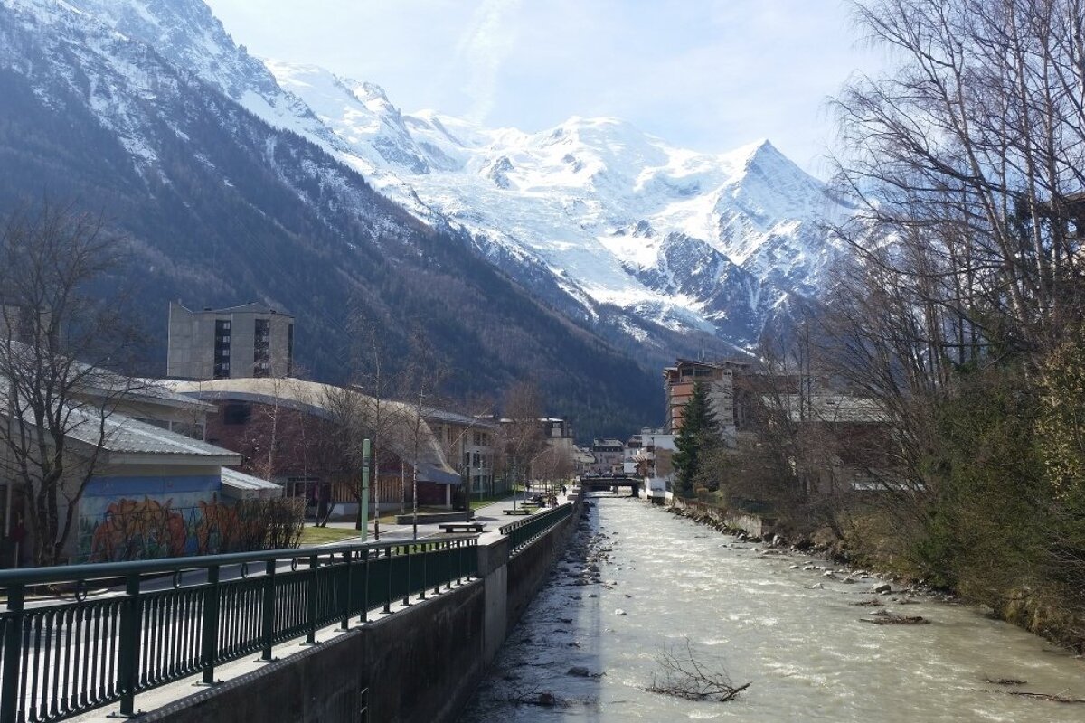 the river through chamonix