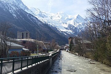 the river through chamonix