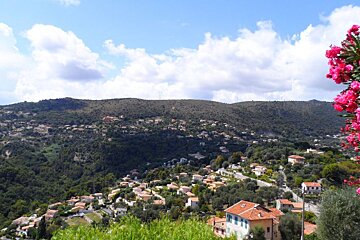 a view over a town from a hillside in Nice