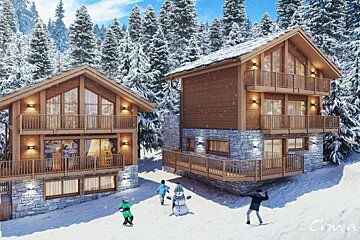 an artists impression of a chalet