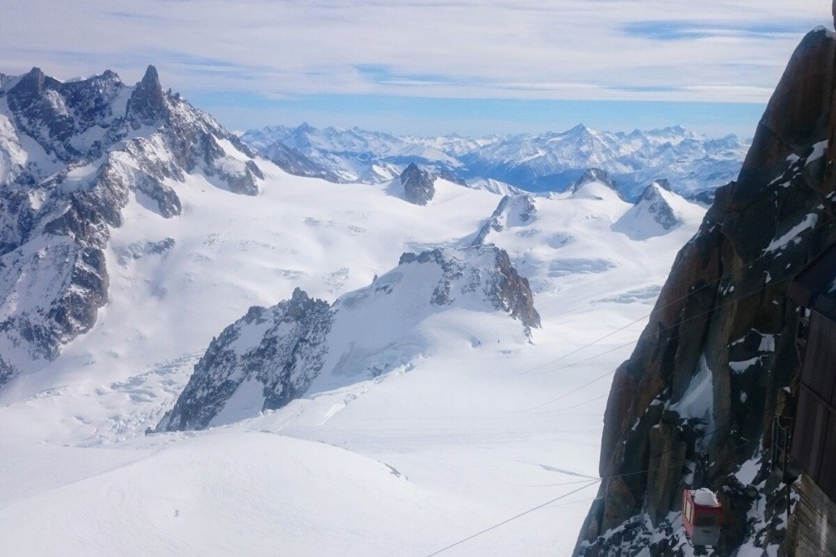 mountain views from the Aiguille du Midi