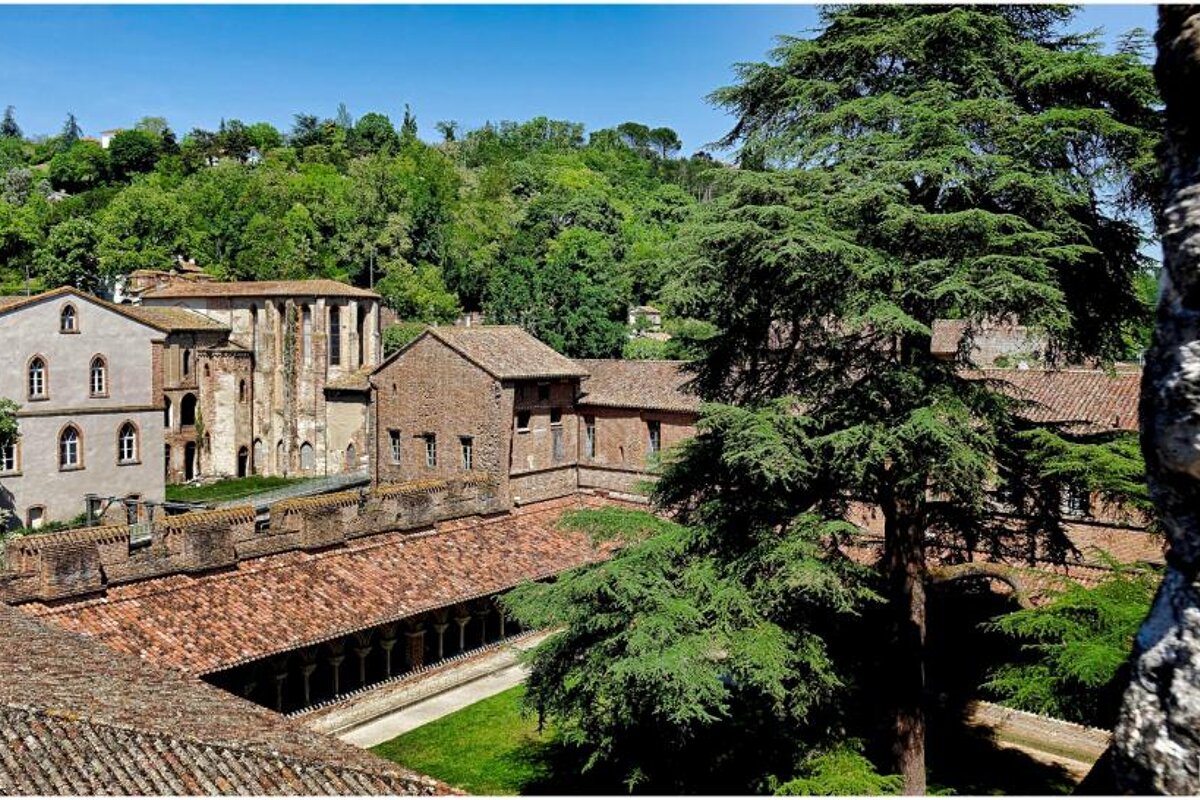 Looking over at the cloisters in Moissac