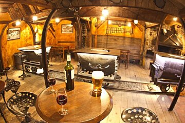 The interior of the bar La Mine in La Plagne