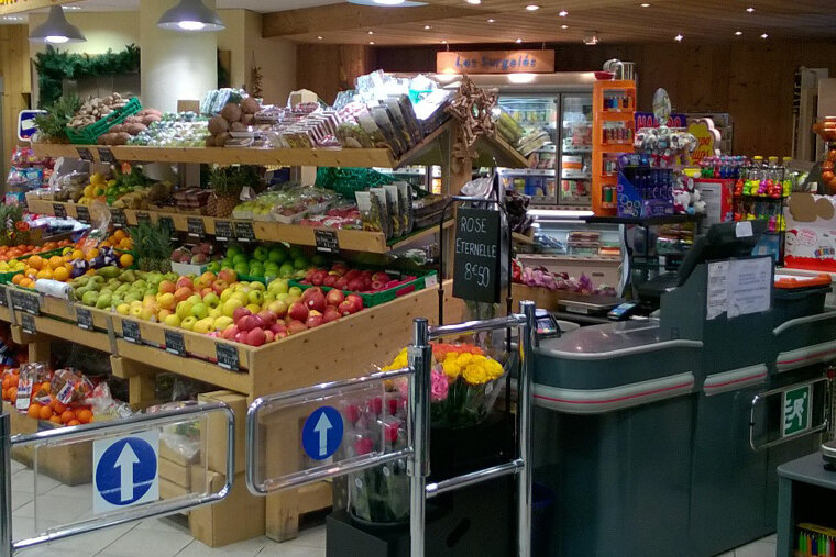 food aisles in the shop