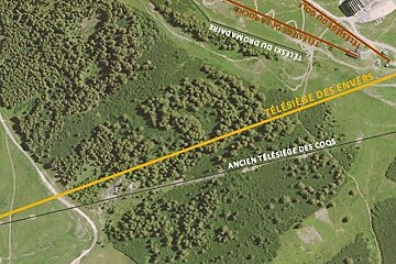 a line on a map showing a new ski lift