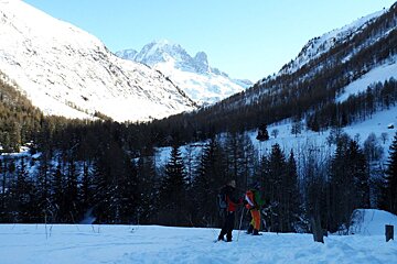 A snowshoe hike in Chamonix Mont Blanc