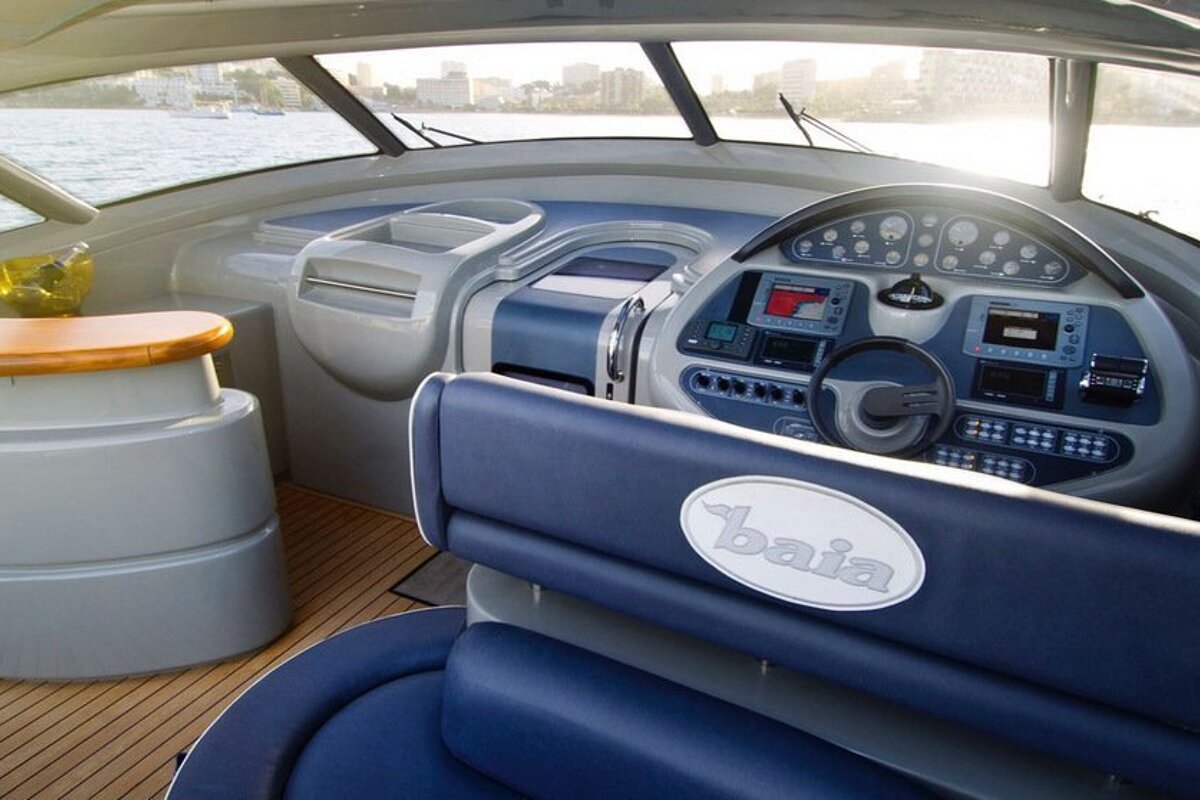 Baia 63' 16m Motor Yacht, Mallorca Island cockpit
