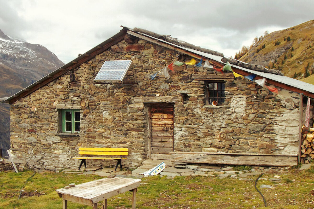 a mountain refuge near tignes